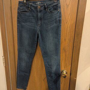 LOFT Denim Jeans Curvy Skinny Ankle Medium Wash-Women's 24/7